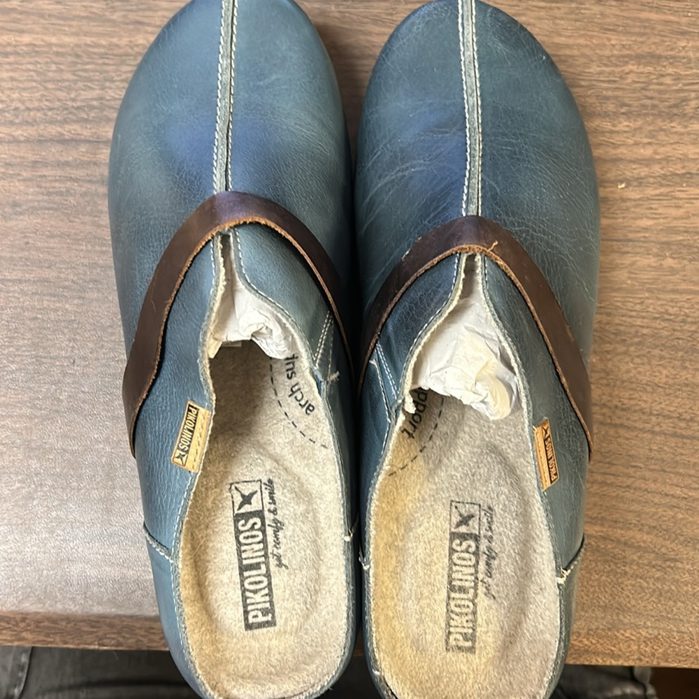 PIKOLINOS GRANADA Women’s medium heel clogs in Sapphire - Picture 2 of 5
